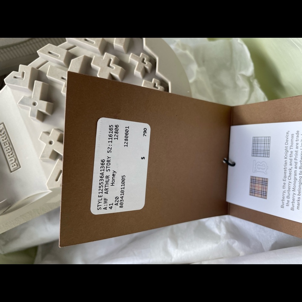 Men’s Burberry suede and leather Arthur sneakers - Picture 3 of 5